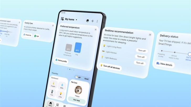 Interface do SmartThings Now em atualização para casa inteligente
